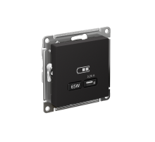 AtlasDesign Карбон USB Розетка тип-C 65W высокоскоростной заряд QC PD  ATN001027  SE