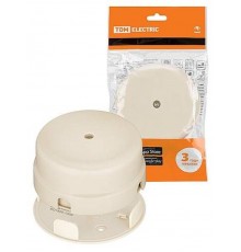 Коробка распаячная D90х43 мм инд. штрихкод  сл. кость "Виви"   SQ1820-1329  TDM