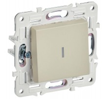 SKANDY Выключатель 1-клавишный с индикацией 10А SK-V07B бежевый  SK-V10-1-10-K10  IEK