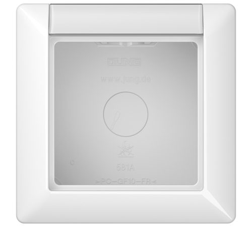 Коробка для накладного монтажа 1-кратная; белая  AS581ANAWW  Jung