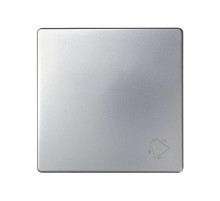 Simon 82 Клавиша с пиктограммой  "звонок" для одноклавишного выключателя, S82, S82N, алюминий  82017-33  Simon