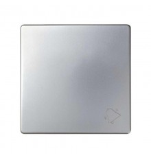 Simon 82 Клавиша с пиктограммой  "звонок" для одноклавишного выключателя, S82, S82N, алюминий  82017-33  Simon