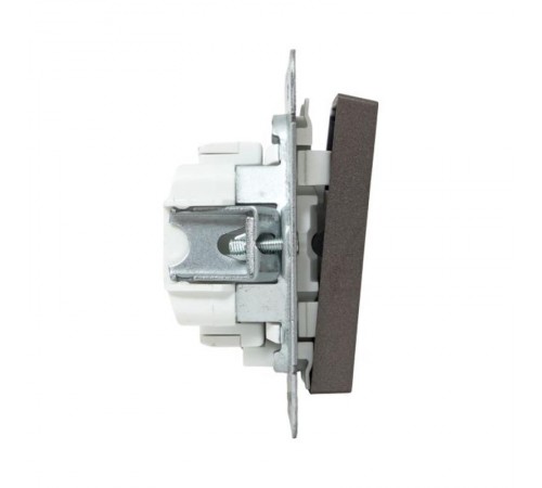 Механизм выключателя, двухклавишный, с подсветкой, мокко Эпика  UP1-SWM-24 EKF