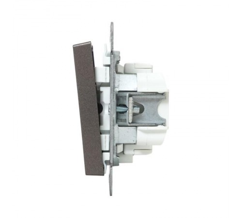 Механизм выключателя, двухклавишный, с подсветкой, мокко Эпика  UP1-SWM-24 EKF