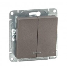 Механизм выключателя, двухклавишный, кнопочный, мокко Эпика  UP1-SWM-23 EKF