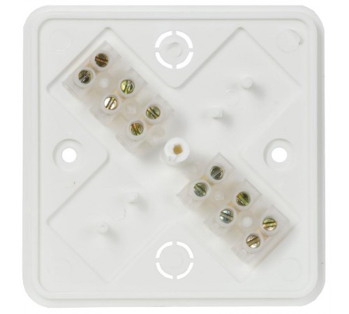 Коробка распределительная КМ41216-01 для о/п 79х79х29 белая (6 клемм 6мм2)  UKO10-075-075-028-K01  IEK