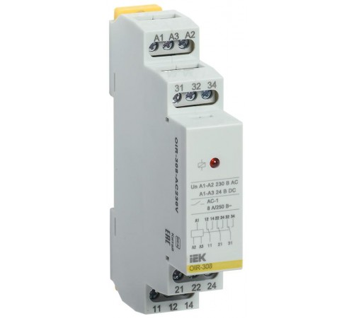 Промежут. реле.OIR 3 конт (8А). 230 В AC  OIR-308-AC230V  IEK