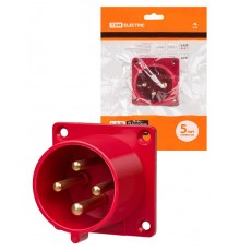 Вилка 624 скрытая 3Р+РЕ 32А 380В IP44  SQ0607-0005  TDM