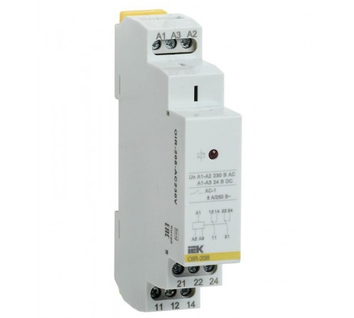 Промежут. реле.OIR 3 конт (8А). 230 В AC  OIR-308-AC230V  IEK