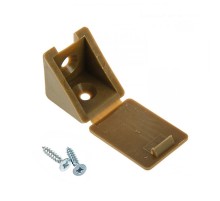 Мебельный уголок с шурупом - орех (4 шт) - пакет   108987  Tech-KREP