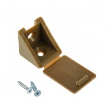 Мебельный уголок с шурупом - орех (4 шт) - пакет   108987  Tech-KREP