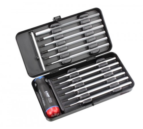 Отвертка c регулировкой крутящего момента Серия Nm 1,5-3,0 с набором насадок 12 шт в кейсе  10099216  Felo