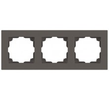Рамка для розеток и выключателей Intro Accent 6-503-09 на 3 поста, СУ, титан  Б0063793  Intro