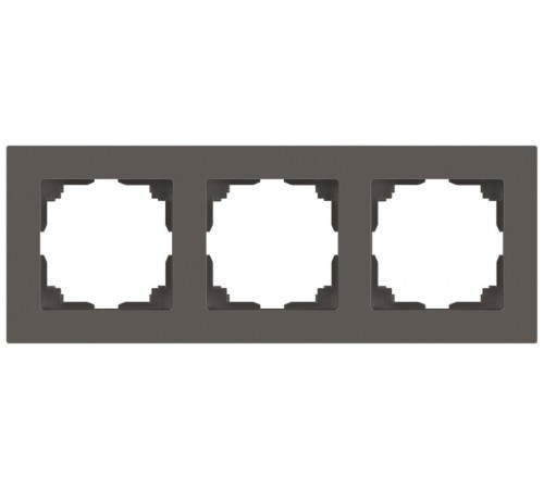 Рамка для розеток и выключателей Intro Accent 6-503-09 на 3 поста, СУ, титан  Б0063793  Intro