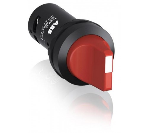 Переключатель C2SS2-10R-10 2-х позиционный красный 1НО (90 градусов) с фиксацией (черное декоративное кольцо)1SFA619201R1011 ABB