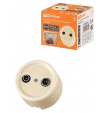 Розетка TV+R оконечная сл. кость "Болонь"  SQ1820-0355  TDM