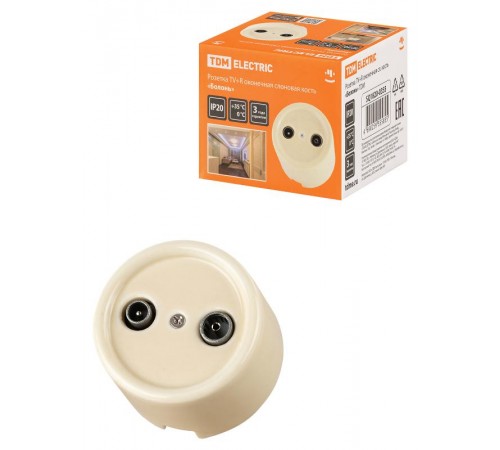 Розетка TV+R оконечная сл. кость "Болонь"  SQ1820-0355  TDM