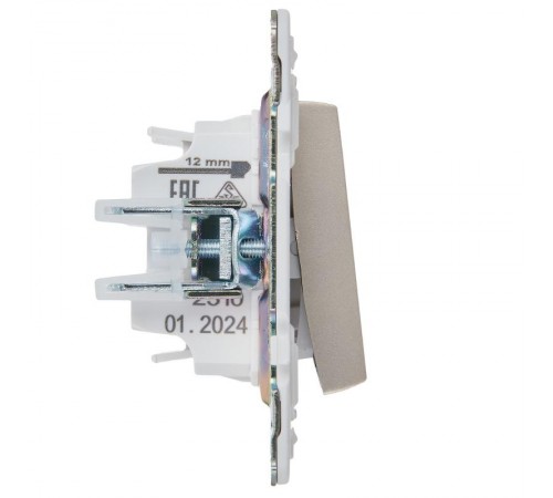 SKANDY Выключатель 1-клавишный перекрестный 10А SK-V03Sh шампань   SK-V13-0-10-K37  IEK