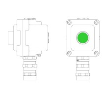 Взрывонепроницаемый пост управления из алюминия LCSD-01-B-MC-P1G(11)x1-PCMB-KA3MHK  LCSD21000010  DKC