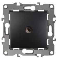 Розетка TV 12-3102-05 проходная,  антрацит  Б0027435  ЭРА