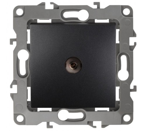 Розетка TV 12-3102-05 проходная,  антрацит  Б0027435  ЭРА