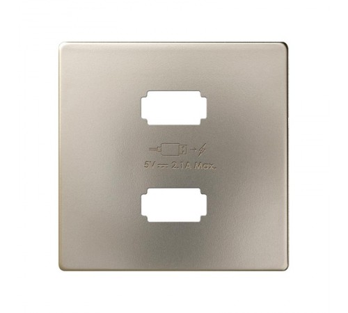Накладка для зарядного устройства 2xUSB цвета шампань S82  8221096-034  Simon