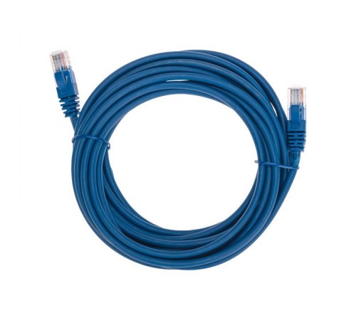 Патч-корд U/UTP, CAT 5e, RJ45-RJ45, 26AWG, LSZH, синий, 5м REXANT  02-0104-5  REXANT