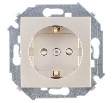 Simon 15 Шампань Розетка с/з Schuko со шторками, 16А 250В, винт. зажим  1591443-034  Simon