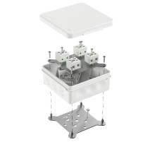 Коробка огнестойкая для о/п двухкомпонентная 60-0303-FR6.0-8 Е15-Е120 RAL9003 100х100х40 (16 шт/кор)  60-0303-9003-FR6.0-8  Промрукав