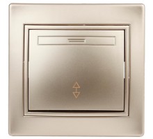 1-103-04 Intro Переключатель, 10А-250В, IP20, СУ, Plano, шампань  Б0030039  Intro