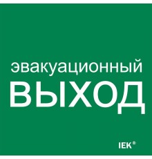 Этикетка самокл. 150х150мм "Эвакуац. выход"   LPC10-1-15-15-EVV  IEK