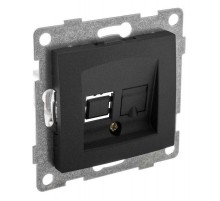 Bravo Розетка компьютерная RJ45, одинарная, СУ, графит  С10К1-010  GUSI Electric