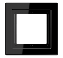 Рамка для вертикальной и горизонтальной установки, 1 пост; дюропласт; черный; LSDesign  LSD981SW  Jung