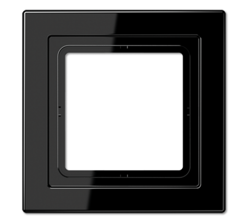 Рамка для вертикальной и горизонтальной установки, 1 пост; дюропласт; черный; LSDesign  LSD981SW  Jung