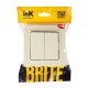 BRITE Выключатель 2-клавишный 10А в сборе ВСР10-2-0-БрКр бежевый  BR-V20-0-10-K10-F  IEK