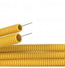 Труба ПВХ гибкая гофр. д.20мм,лег.желтая  91920Y  DKC