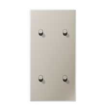 Центральная плата, 2 поста, для вертикальной установки, тумблеры 2+2, цилиндр; металл; нержавеющая сталь; LS1912  ES12-25R1  Jung