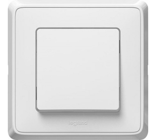 Cariva Белый Переключатель 1-клавишный  773657  Legrand