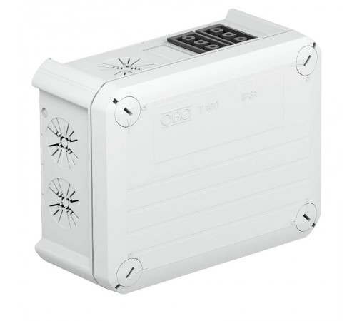 Коробка распределительная T100, 150x116x67 мм, с разъемами Wieland (T 100 WB 4S3)  2007811  OBO Bettermann