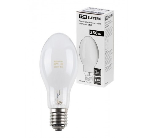 Лампа дуговая ртутная ДРЛ  250Вт E40 4200К  SQ0325-0009  TDM