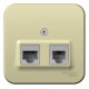 Blanca Бежевый О/У с изолирующей пластиной Розетка 2-ая: комп.RJ45, кат.5E + телеф. RJ11  BLNIA045117  SE