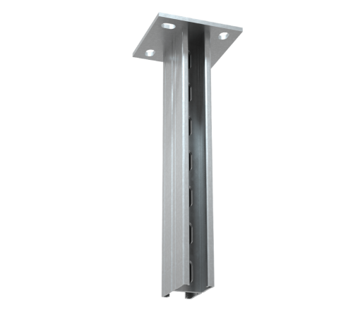 Страт-стойка двойная усиленная 41х41 L950 мм s:2,5  2PSTPH41-950  КМ-профиль