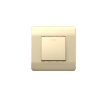 Выключатель 1-клавишный без фиксации с подсветкой, 10А, шампань(NEW3-E)  431402  CHINT