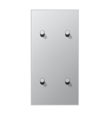 Центральная плата для выключателей, 2 поста (единая плата), для вертикальной установки, тумблеры 2+2, цилиндр; металл; алюминий; LS1912  AL12-25R0  