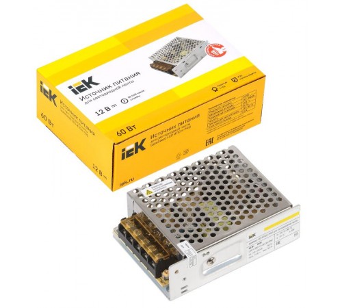 Драйвер для светодиодных лент LED ИПСН-PRO 60Вт 12В IP20 блок-клеммы  LSP1-060-12-20-33-PRO  IEK