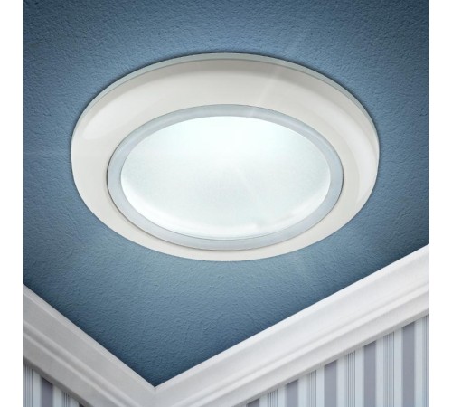 Светильник точечный встраиваемый под лампу WR1 50Вт MR16 белый влагозащищенный  Б0005214  ЭРА