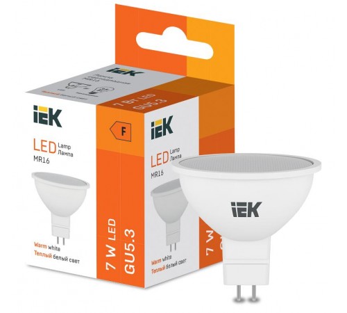 Лампа светодиодная MR16 570lm 3000K GU5  LL-I-MR16-7-230-30-GU5  IEK