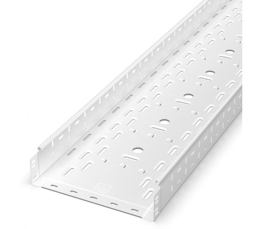 Лоток перфорированный Стандарт 300х80х3000 (0,8 мм) RAL 9003 (6 м/уп)  PR16.10331  Промрукав