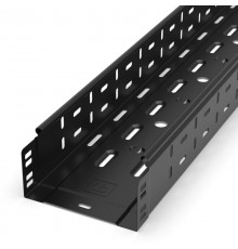 Лоток перфорированный Стандарт 150х80х3000 (0,7 мм) RAL 9005 (6 м/уп)  PR16.9983  Промрукав