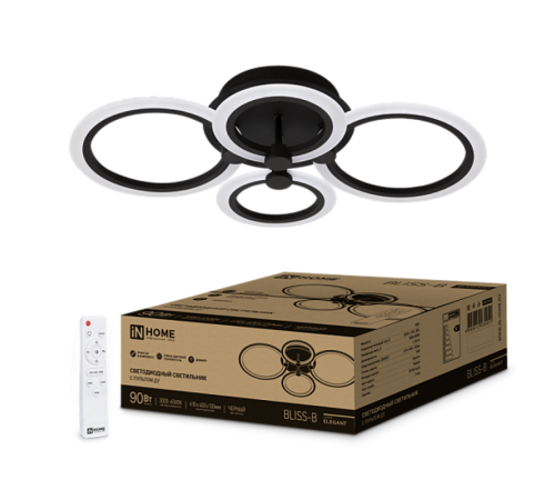 Светильник светодиодный ELEGANT BLISS-B 90Вт 230В 3000-6500K 7000Лм 600х105мм c пультом ДУ  4690612035451  IN HOME